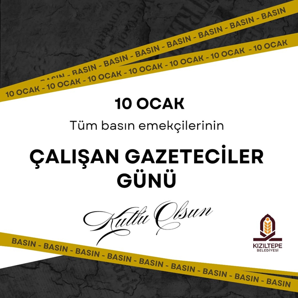 Çalışan Gazeteciler Günü'nü Kutluyorum